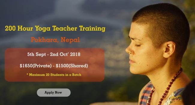 Yoga event Traditional 200 Hour Yoga Teacher Training in Pokhara, Nepal Pokhara