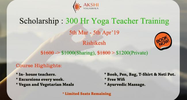 Yoga event 300 Hour Yoga Teacher Training Scholarship in Rishikesh Rishikesh