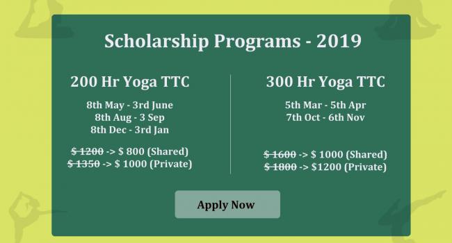 Yoga event Enrol for 200 Hr Yoga Teacher Training Scholarship In Rishikesh, India Rishikesh