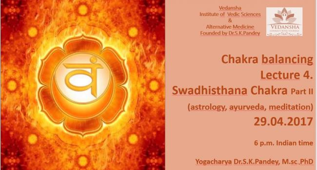 Yoga event On-line webinar chakra balancing Swadhisthana chakra Part II Rishikesh