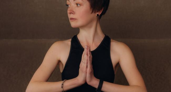 Yoga instructor Olha Klymova Kiev